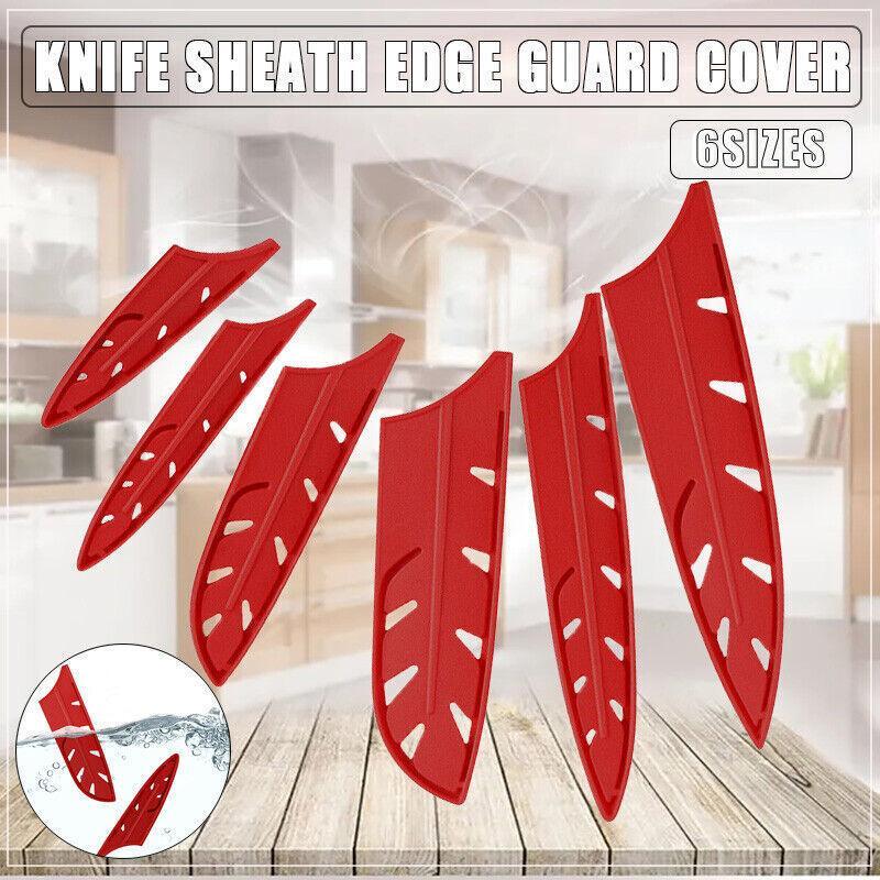 V528-MEATSCABBARD-8IN-342112-202509302236-00 Plastic Knife Sheath Edge Guard Cover Scabbard Slicing Blade Red Protector Chef - Meat Scabbard-8in - Image 1