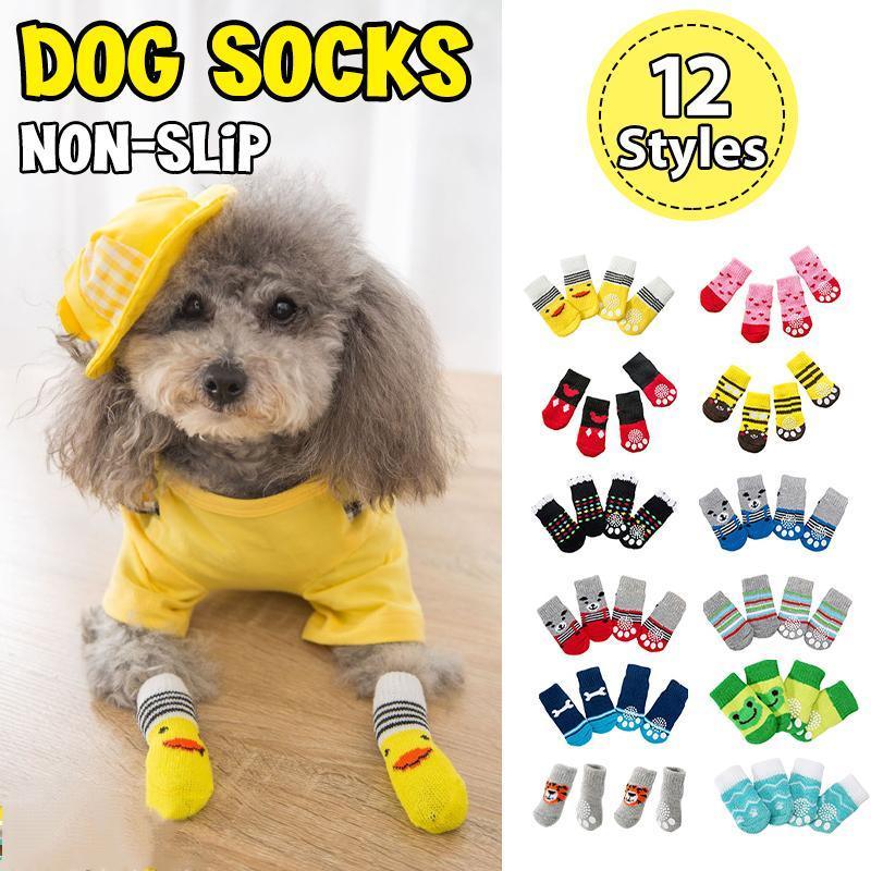 V528-MH00420-HSMQ-M-461315-202509301854-00 Dog Socks Non-Slip Grip Slip Anti-Slip - Puppy Cat Pet Shoes Slippers M Size - Red Mickey - Image 1