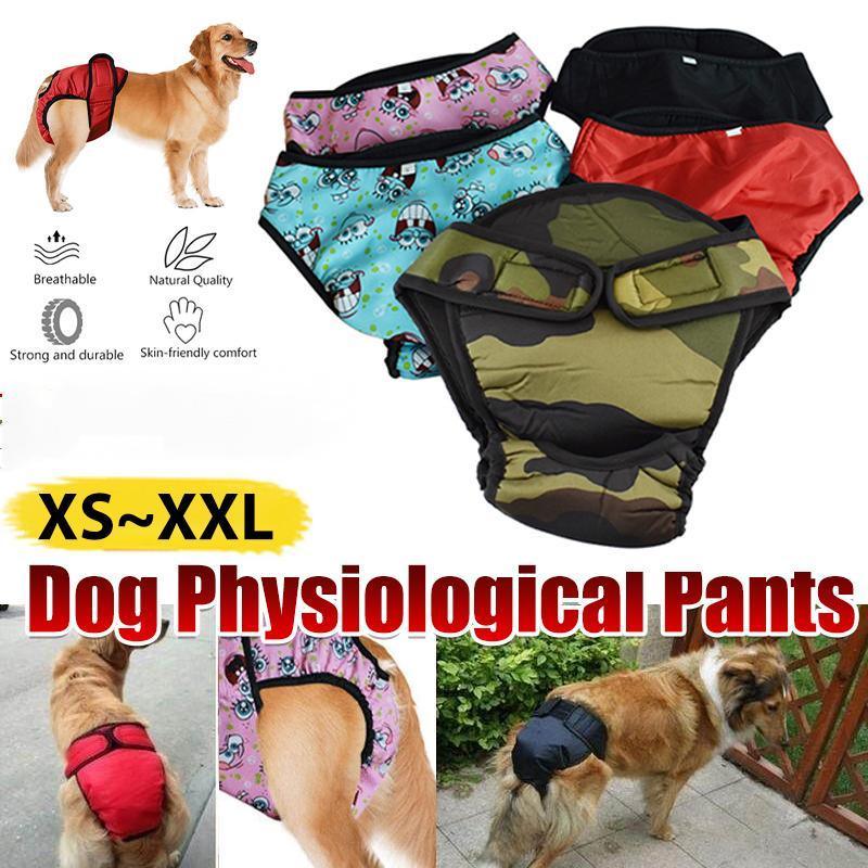 V528-MH00462-RED-L-961487-202509301609-00 Washable Female Pet Dog Cat Nappy Diaper Physiological Pants Panties Underwear Red - L - Image 1
