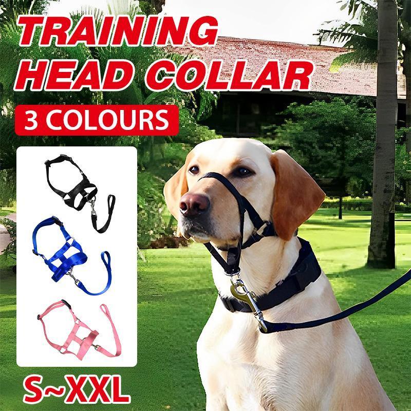 V528-MH00511-PINK-L-809239-202509301627-00 Pink Dog Training Head Collar Halter Stop Pulling Training Tool Harness Strap Leader - L - Image 1