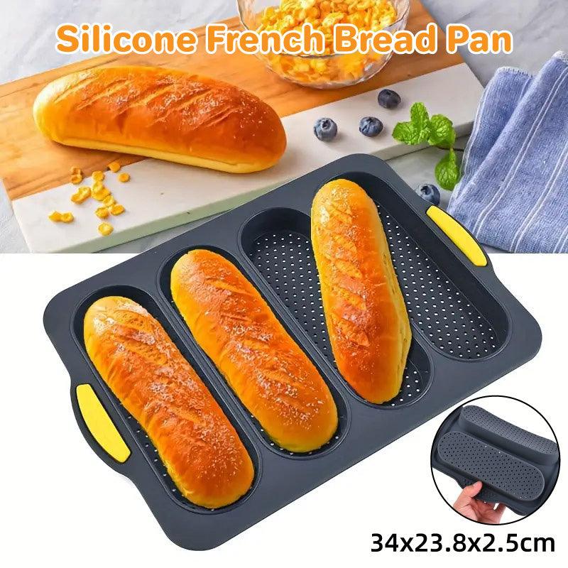 V528-MOLD-GREY-4-367829-202509251554-00 Silicone Cake Mould Oval 4 Compartment Non Stick Baking Pan Home Kitchen Tools - Image 1