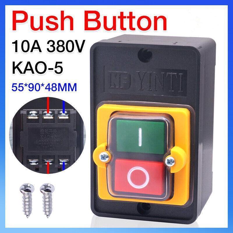 V528-MOTORDRILL-462169-202509291818-00 Motor Drill Switch Push Button For 10A 380V Kao-5 On/Off Water Proof Machine - Image 1