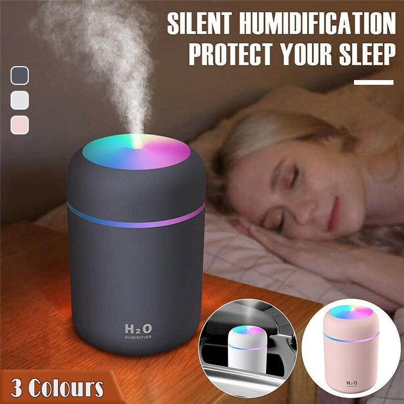 V528-ONBOARDHUMIDIFIER-PINK-875544-202510011200-00 Usb Car Air Purifier Diffuser Aroma Oil Humidifier Mist Led Night Light Home Au - Pink - Image 1