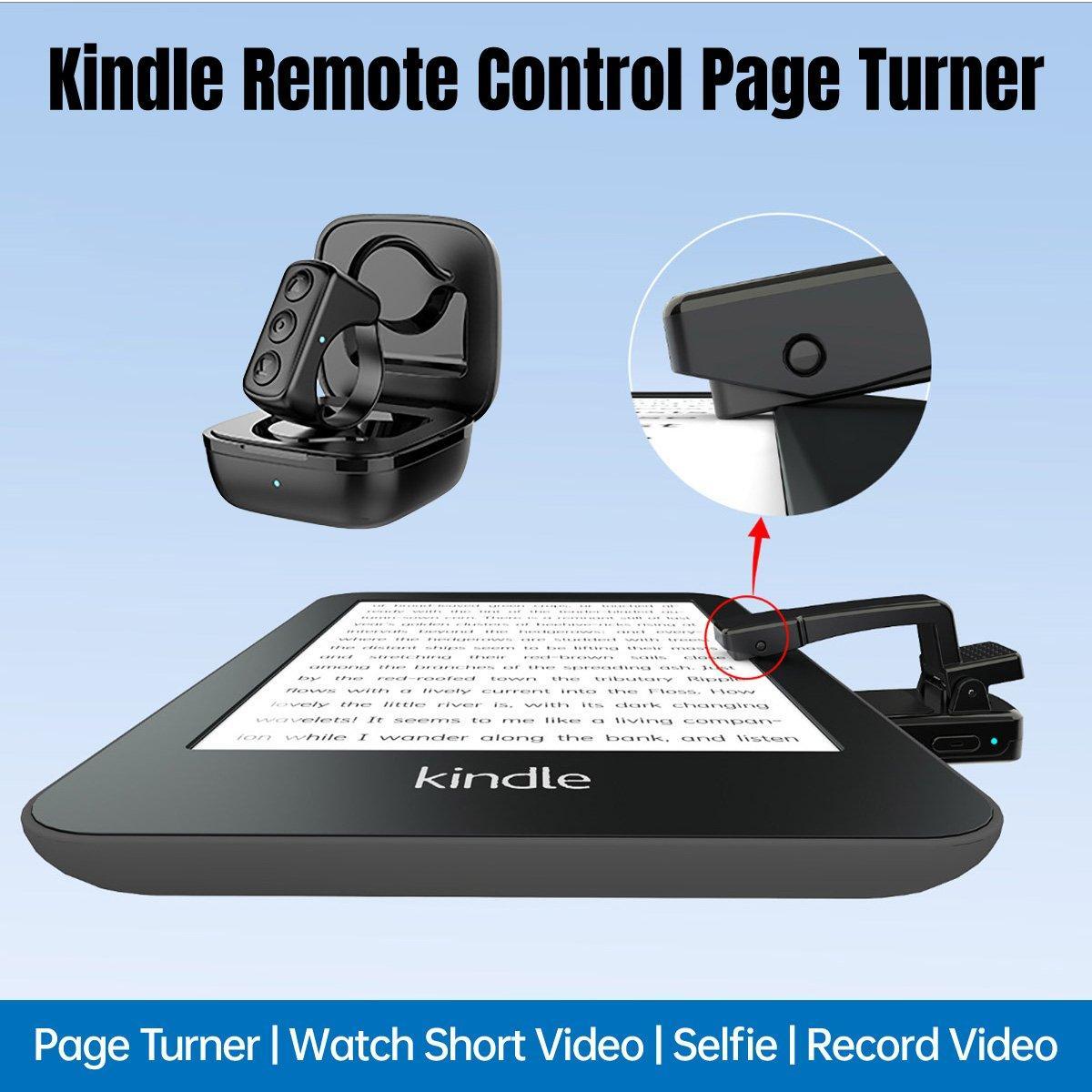 V528-PAGETURNER-BLACK-435913-202509251040-00 Remote Control Page Turner Ring for Kindle Novel Page Turning Bluetooth E-Reader - Image 1