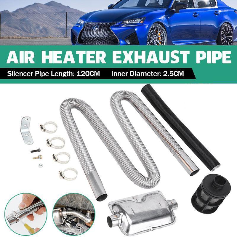 V528-PARKINGHEATER-144595-202509251121-00 Air Diesel Heater Car Parking Exhaust Pipe Hose + 24Mm Silencer Muffler Filter - Image 1