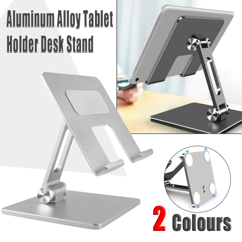 V528-PBDNZHIJIA-SILVER-025784-202509251402-00 Aluminum Alloy Tablet Phone Holder Desk Stand Bracket Foldable For Ipad Pro 12.9 - Silver - Image 1