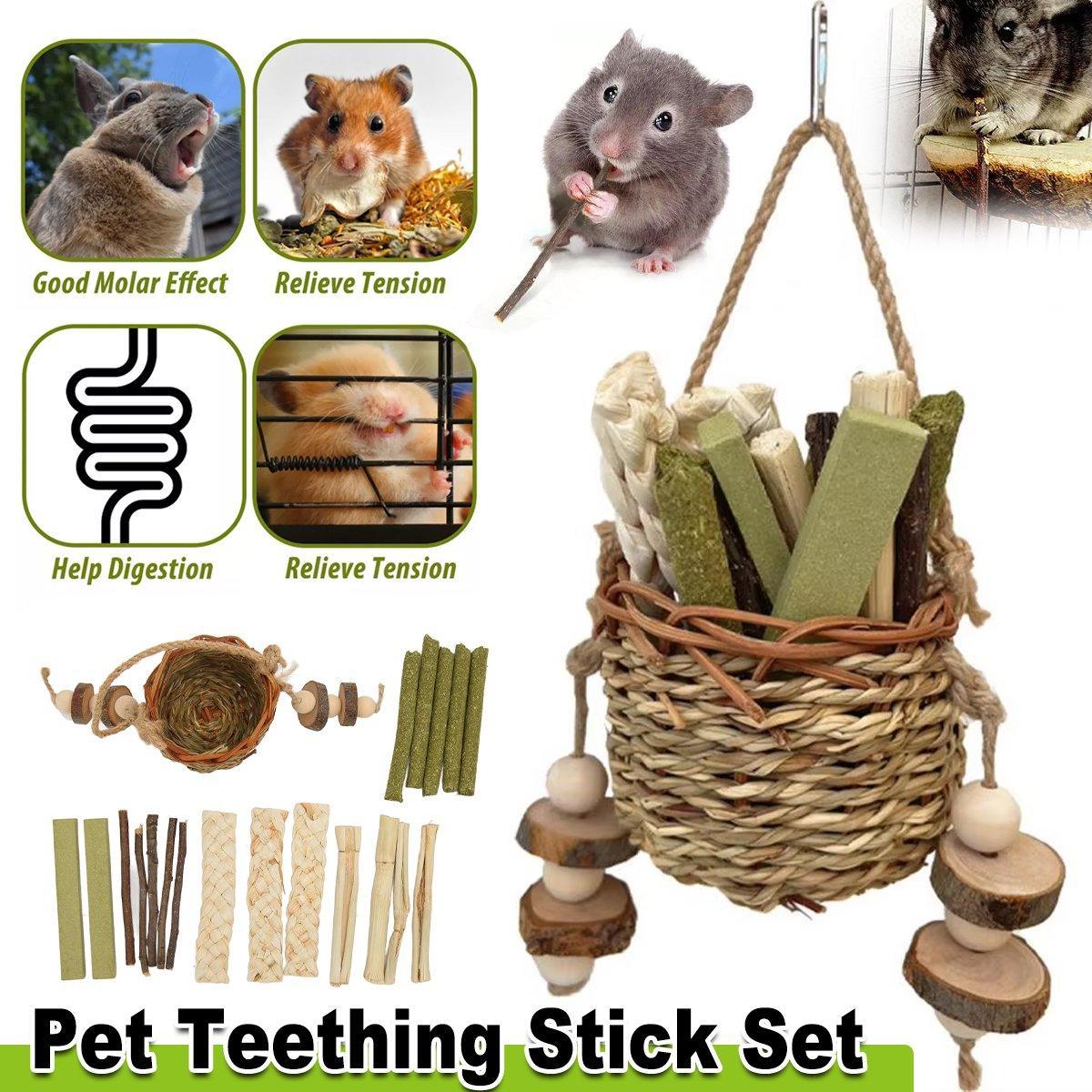 V528-PET-MOLAR-ROD-473026-202509251154-00 Pet Teething Stick Set Chew Toys for Hamster Dental Care Small Animal Supplies - Image 1