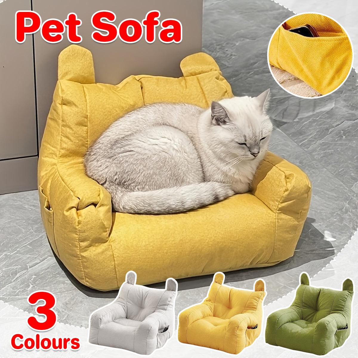 V528-PET-SOFA-WHITE-439905-202510010700-00 Small Sofa Chair Couch for Living Room Family Pet Furniture Comfortable Seat - White - Image 1
