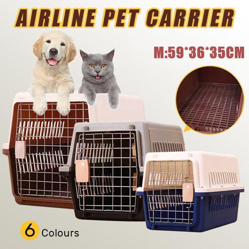 V528-PETAIRBO-BLACK-M-73402-202510010646-00 M Size Dog Cat Rabbit Portable Tote Crate Pet Carrier Kennel Travel Airline Carry Bag - Black - Image 1