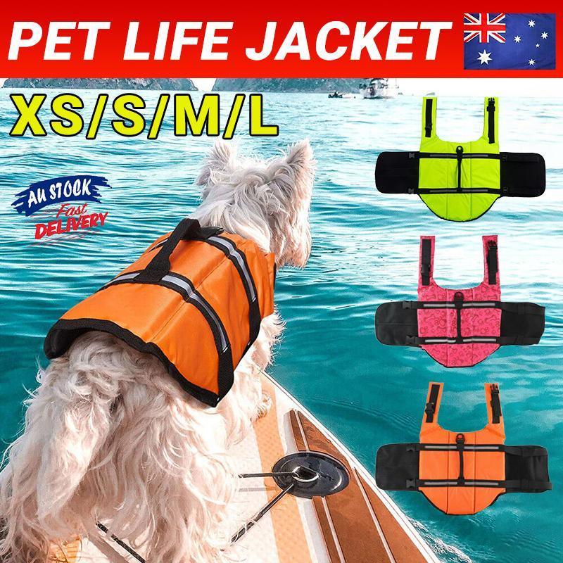 V528-PETLIFEJACKET-GREEN-M-604232-202509301401-00 Dog Life Jacket Pet Swim Vest Floatation Aid for Boating and Water Activities Green - M - Image 1