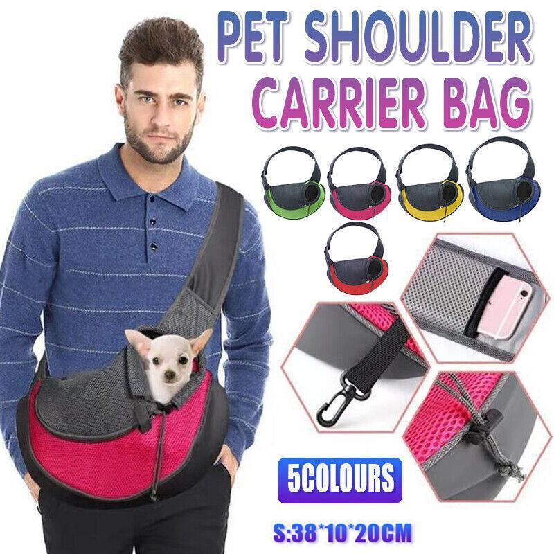 V528-PETSHOULDERBAGS-BLUE-S-37994-202510010245-00 S Size Pet Shoulder Carrier Bag Puppy Cat Dog Travel Sling Backpack Portable - Blue - Image 1