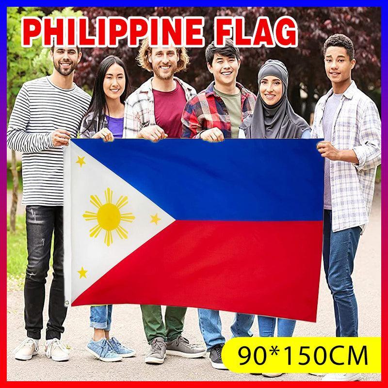 V528-PHILIPPINEFLAG-10316-202509251616-00 Large Philippines Flag 90 x 150 cm Outdoor Indoor Polyester with Eyelets - Image 1