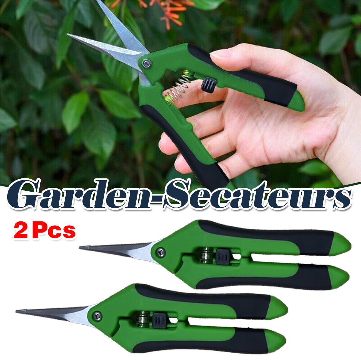 V528-PLANTSCISSORS-2PCS-129689-202509251421-00 2Pcs Pruning Shears Plant Scissors Trim Trees Snips Branch Garden Secateurs Tool - Image 1