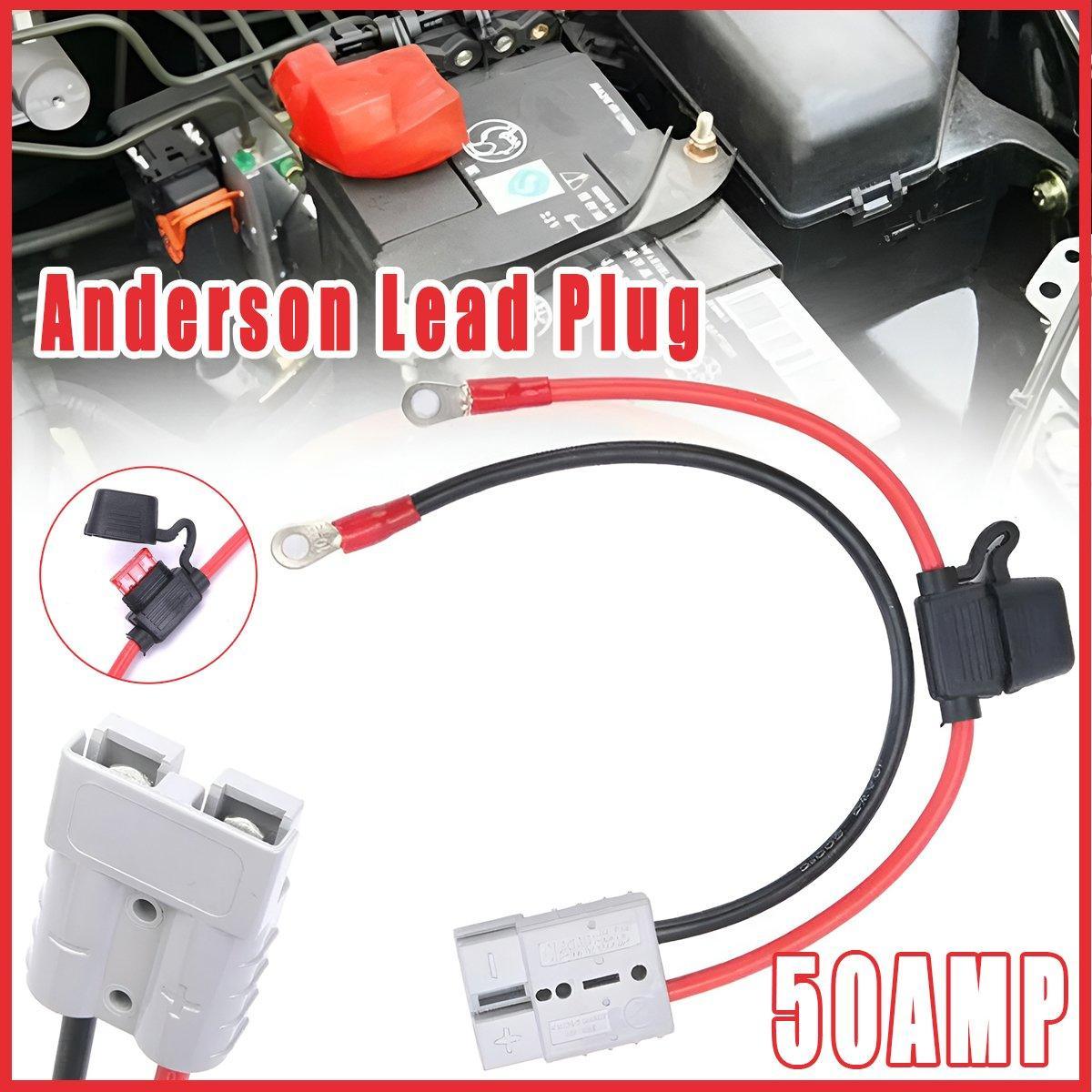 V528-PLUG-50A-375624-202509251654-00 Electric Battery Connector Fuse Holder with Silicone Wire for Car and Boat Power - Image 1