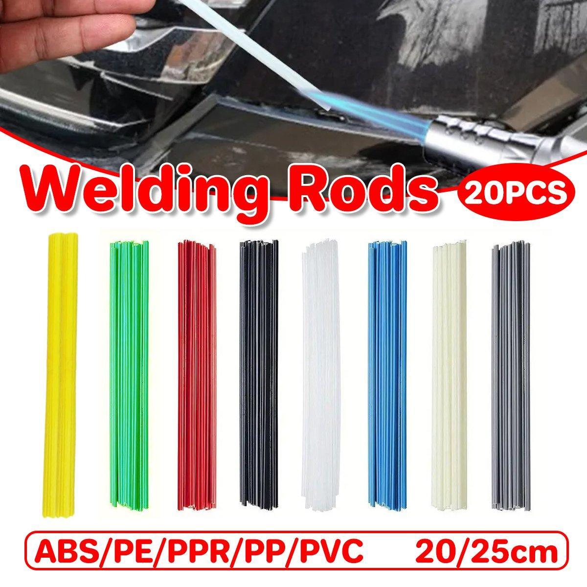 V528-PP-WHITE-20PCS-25CM-447528-202510010909-00 Bumper Plastic Welding Rod Torch 50CM/25CM Assorted Colours and Materials - White - PP 25cm - Image 1
