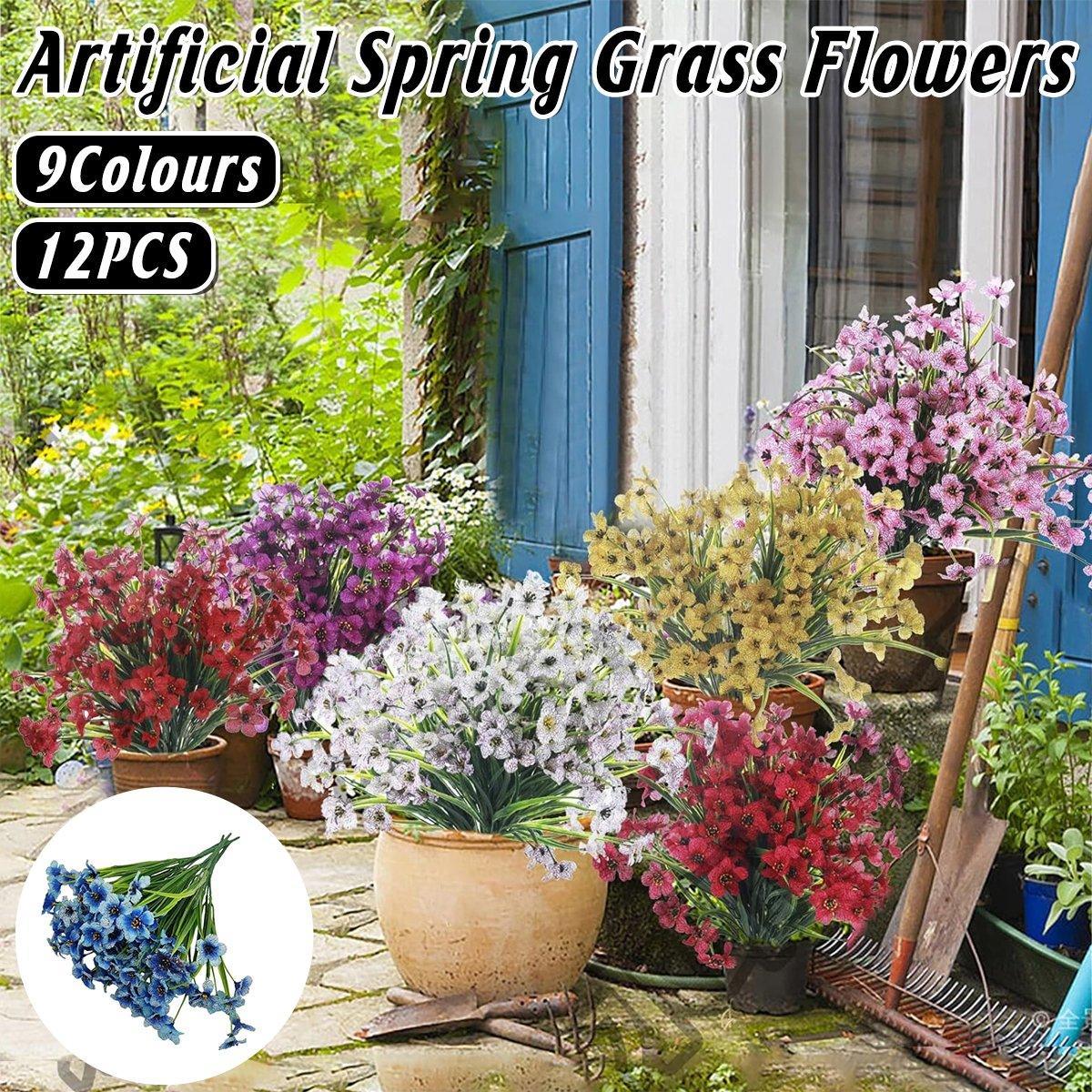 V528-PRIMROSE-12PCS-PEACH-681458-202509301127-00 12pcs Artificial Flowers Set for Home Decor Wedding Party Fake Floral Decor - Peach - Image 1