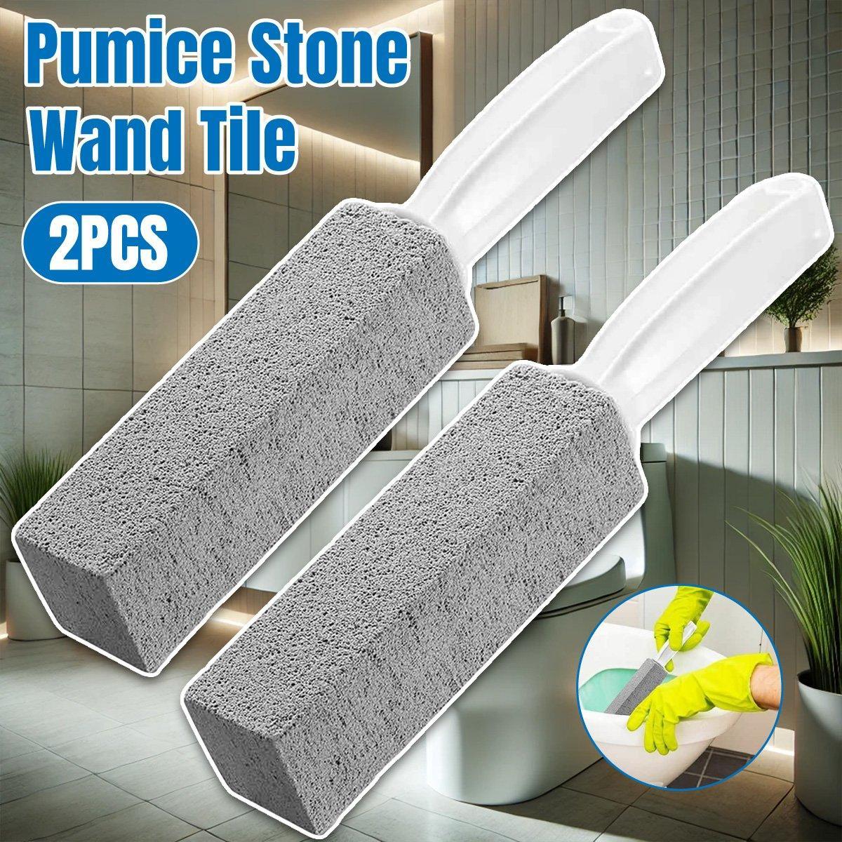 V528-PUMICE-BRUSH-2PCS-412909-202509251420-00 Pumice Stone Wand Tile Cleaning Stains Brush Cleaner Tool Toilet Bowl Bathtub - Image 1