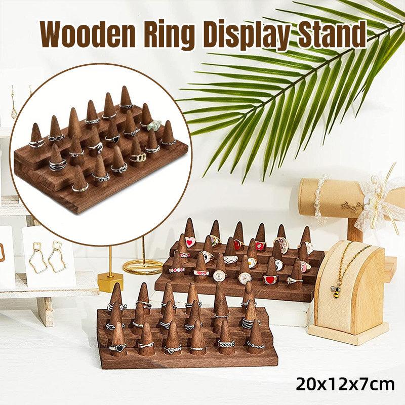 V528-RING-DISPLAY-3-548637-202509291610-00 Wooden Jewellery Display Stand Ring Holder Rack for Ring Organization Storage - Image 1