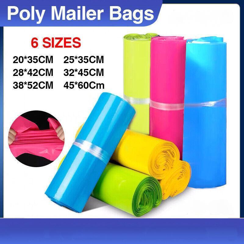 V528-ROSEREDBAG-38-52-100-325282-202510011036-00 Poly Mailer Bags Mailing Satchel Plastic Courier Self Sealing Packing Rose Red - 38*52CM - Image 1