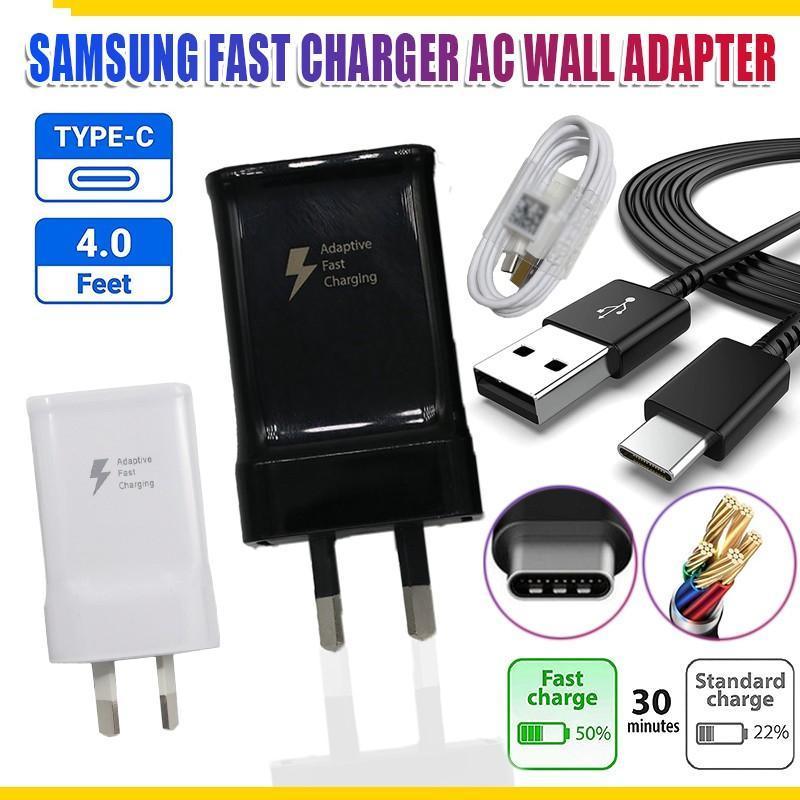 V528-S8NOTE9-CHARGER-BLACK-56026-202510011200-00 Fast Wall Charger Adapter - Samsung Galaxy S8 S9 S10/ Note 8 9 10 - Black Plug (NO CABLE) - Image 1