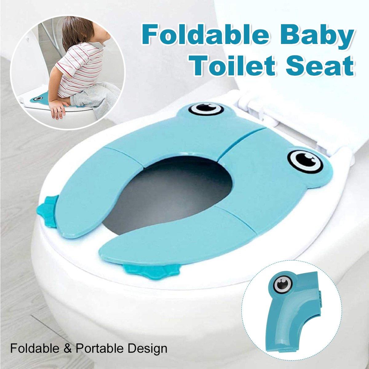 V528-SEAT-WASHER-BLUE-842105-202509251054-00 Blue Kids Toilet Seat Washer Portable Baby Training Seat for Easy Potty Training - Image 1