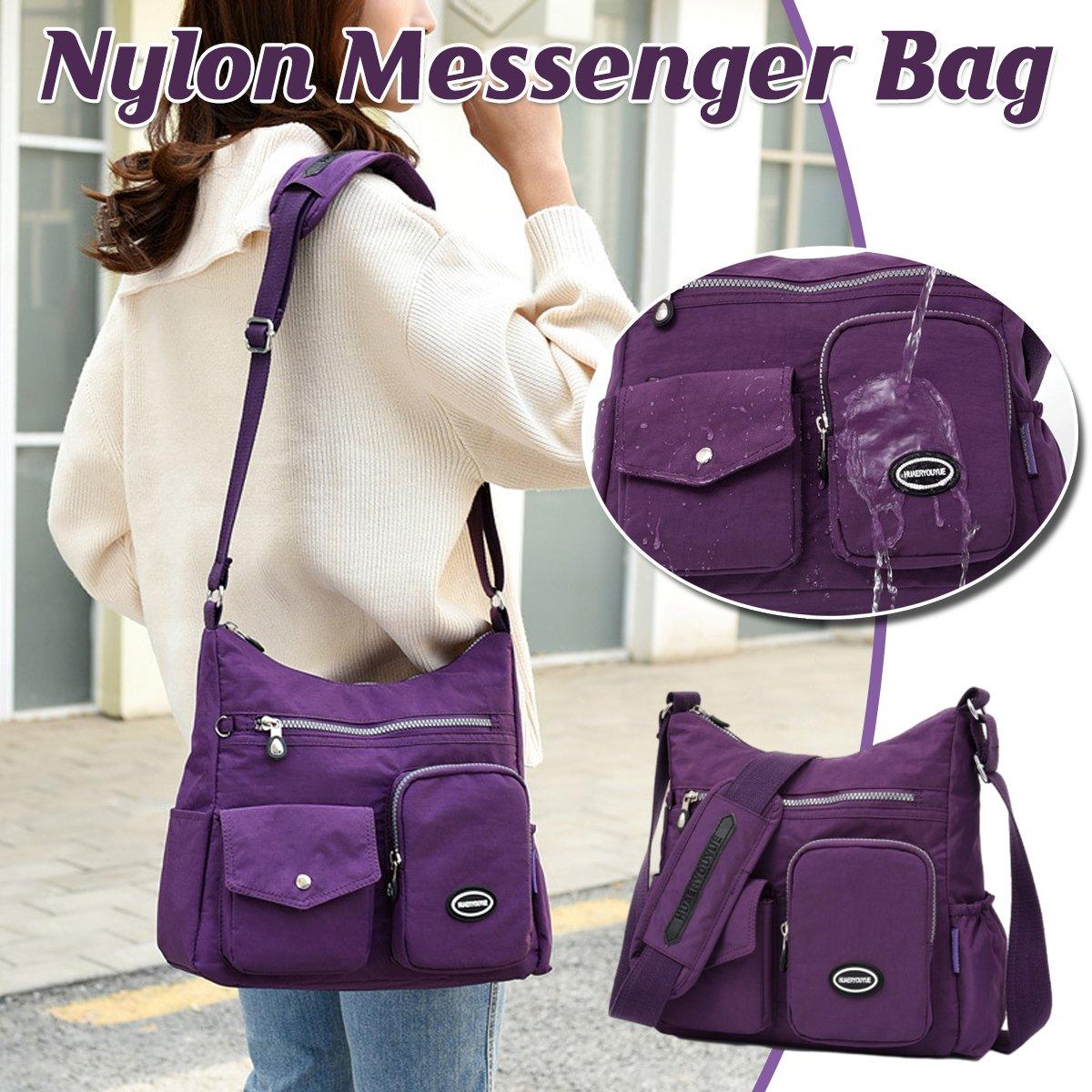 V528-SHOULDER-BAG-PURPLE-691669-202509251225-00 Purple Shoulder Bag Nylon Fabric Crossbody Travel Bag for Women Casual Use - Image 1