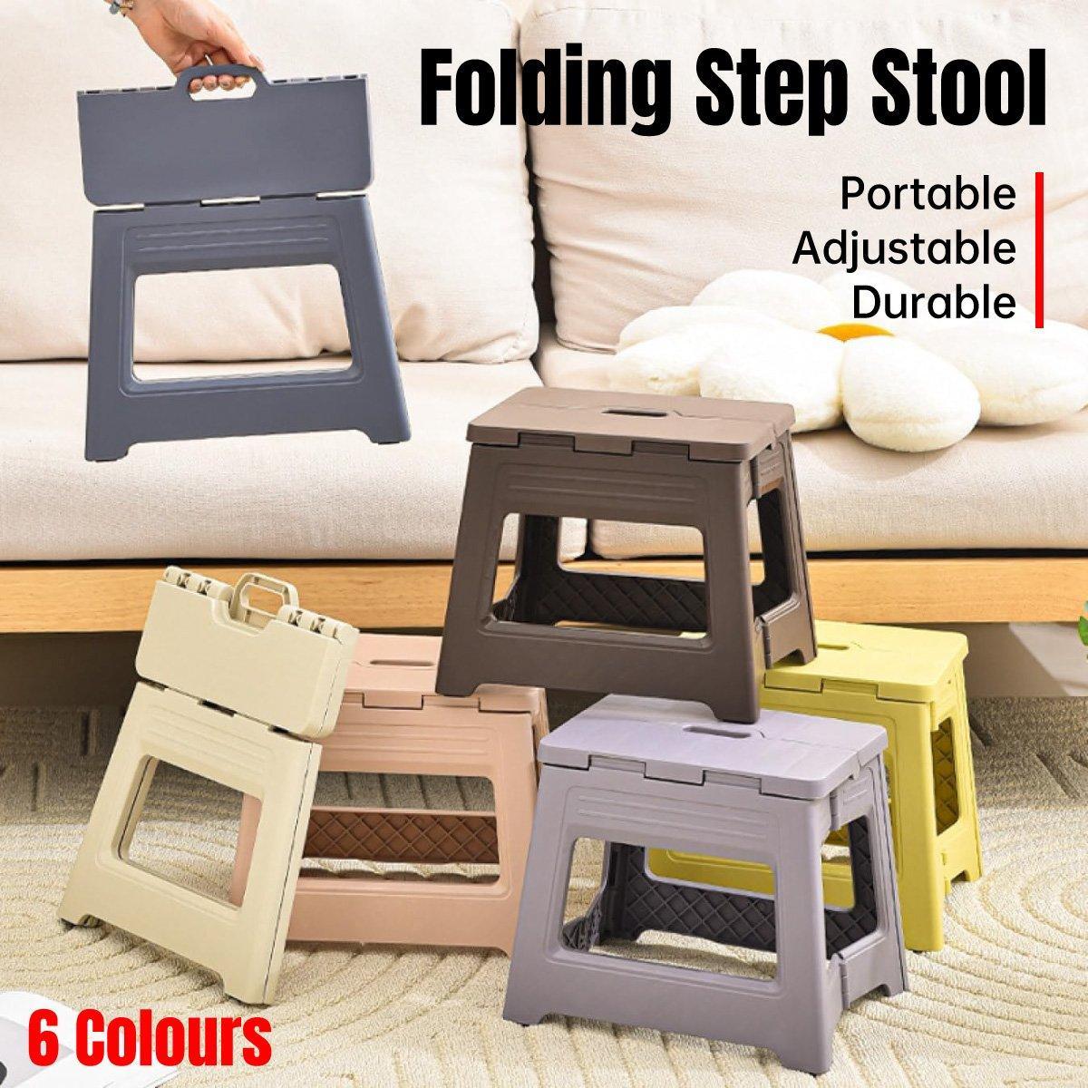 V528-SHRINK-STOOL-WHITE-106623-202510010727-00 Portable Adjustable Folding Plastic Stool Retractable Outdoor Fishing Chair - White - Image 1