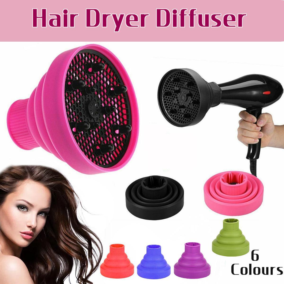 V528-SILICAGELBLOWER-RED-369693-202509251416-00 Foldable Hair Dryer Diffuser Universal Silicone Nozzle for Curly Hair Styling - Red - Image 1