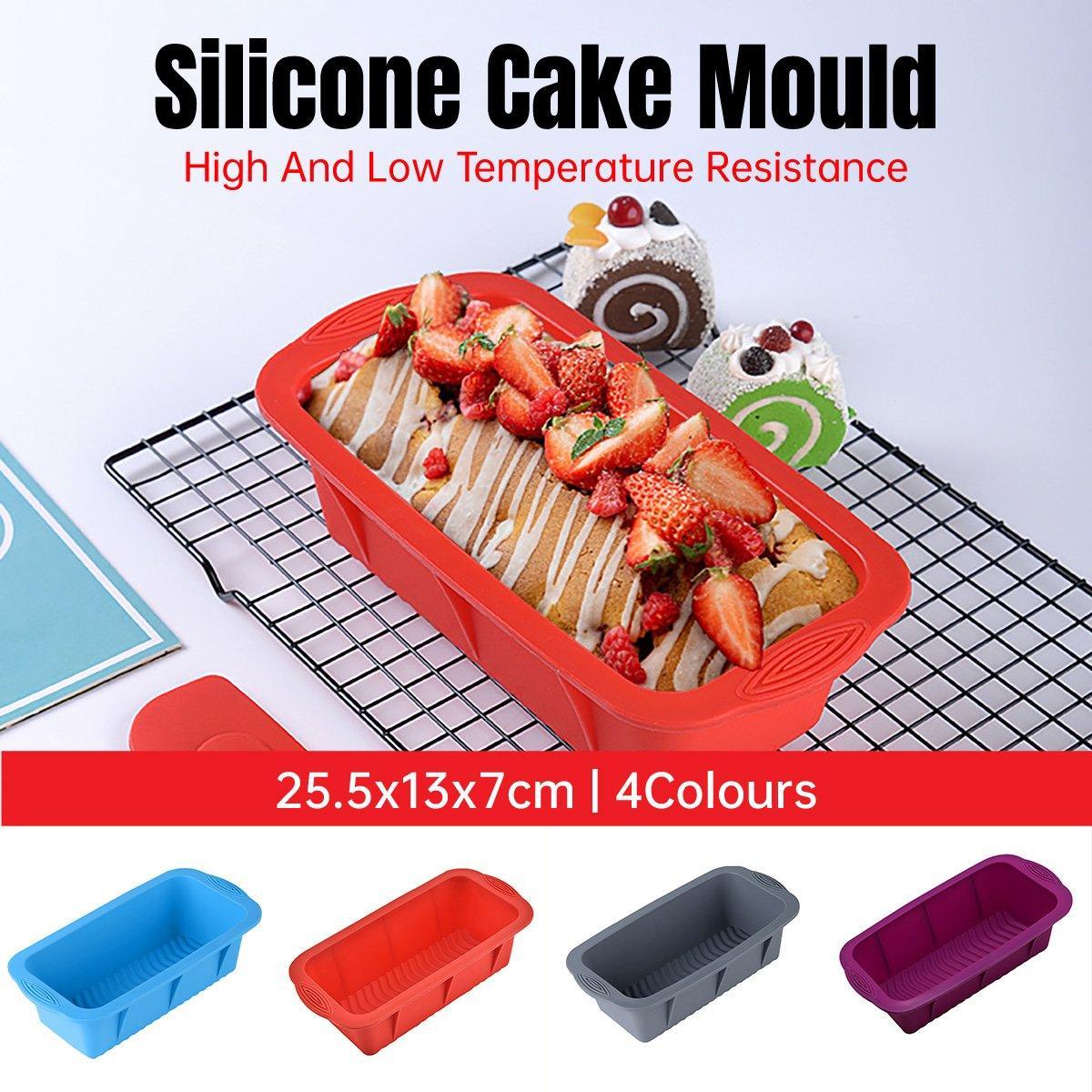 V528-SILICONE-BAKING-SHEET-RED-960541-202510010554-00 High Temperature Resistant Rectangular Silicone Cake Mold Baking Pan for Kitchen - Red - Image 1