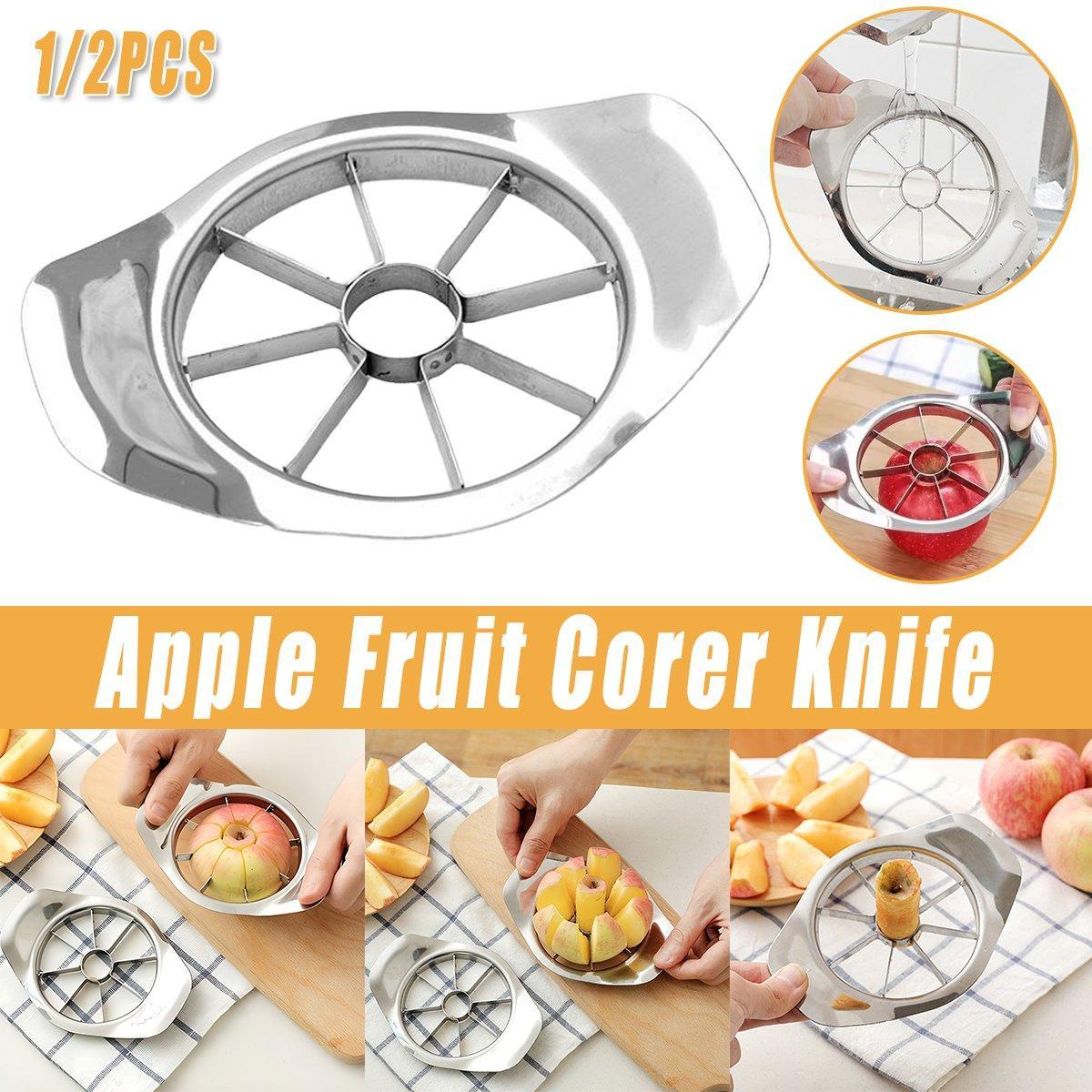 V528-SLICER-1PC-497342-202510011118-00 1/2PCS Apple Corer Slicer Peeler Stainless Steel Fruit Cutter Divider Home Tool - 1PC - Image 1