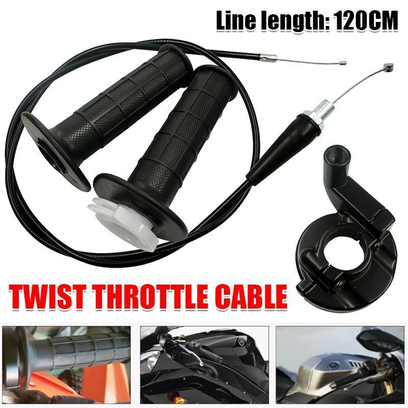 V528-SM00455-1-2M-748703-202509251341-00 Twist Throttle Housing Hand Grip+120CM Cable 110cc 250cc PIT PRO Quad Dirt Bike - Image 1