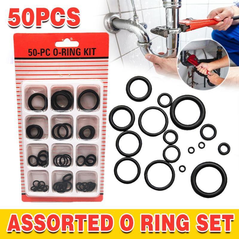 V528-SM00493-50PCS-684593-202509251654-00 Rubber O-Ring Assortment Kit 50PC- Pack O-Rings Set Automotive Plumbing Seals - Image 1