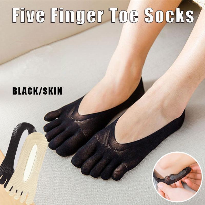 V528-SOCKS-NUDECOLOUR-6PAIRS-305480-202509302254-00 Five Finger Toe Socks Women Invisible Ankle Cut No Show Liner Low Cut Packs - Skin 6 Pairs - Image 1