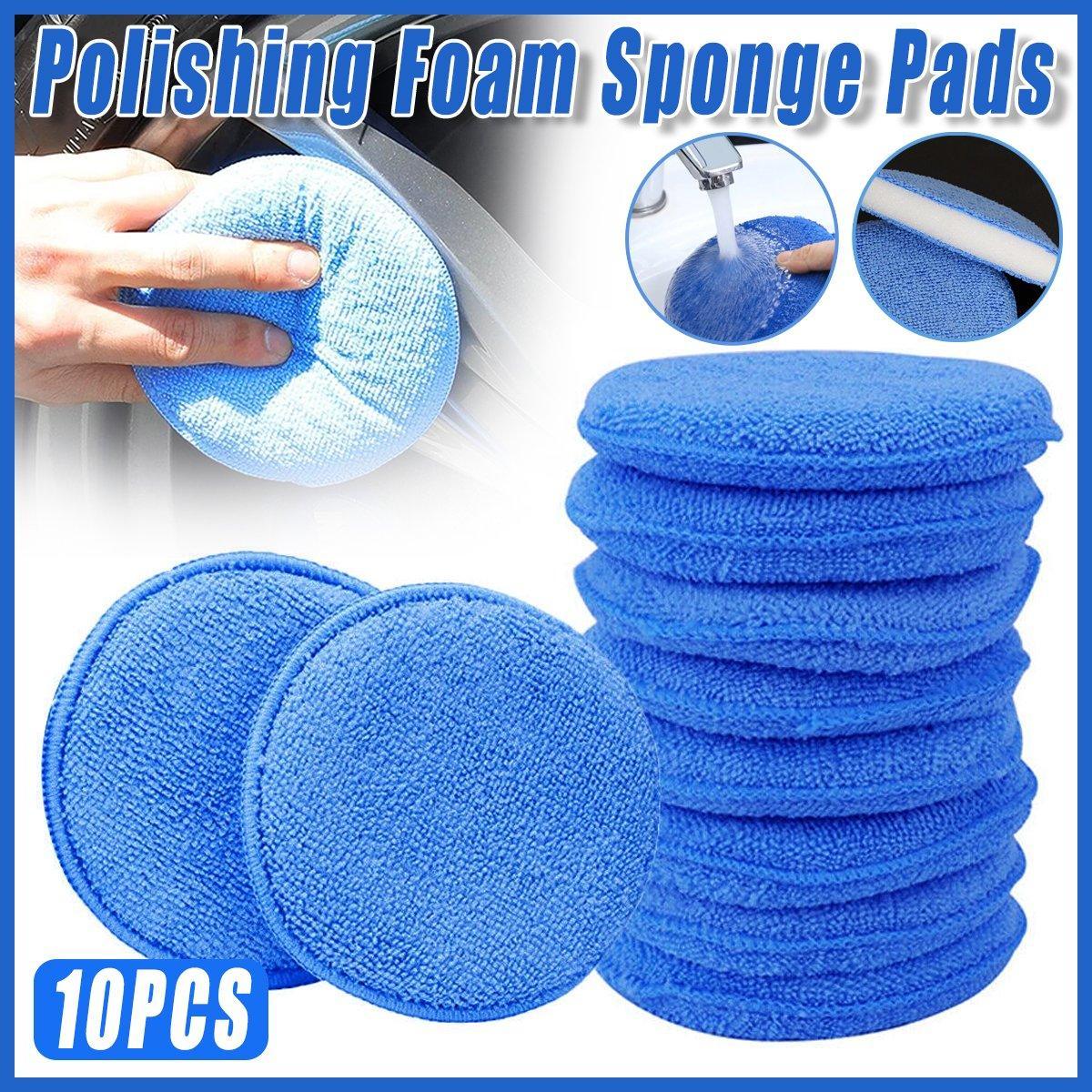 V528-SPONGE-10PCS-576877-202509291600-00 10pcs Car Waxing Sponge Polishing Pads Car Wash Sponges for Crystal Coating - Image 1