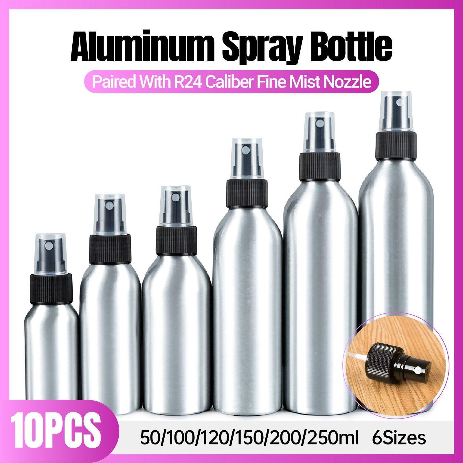 V528-SPRAY-BOTTLE-10PCS-250ML-774095-202510010900-00 10pcs Travel Size Refillable Aluminum Spray Bottles Toner Cleaning Solution Mist - 10pcs-250ml - Image 1