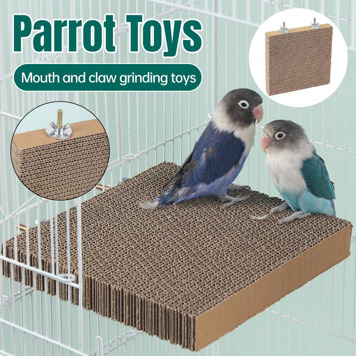V528-STATION-PLATE-416186-202509291500-00 Parrot Toy Bird Cage Accessories Anti-bite Hair Grinding Pad Relieve Boredom - Image 1