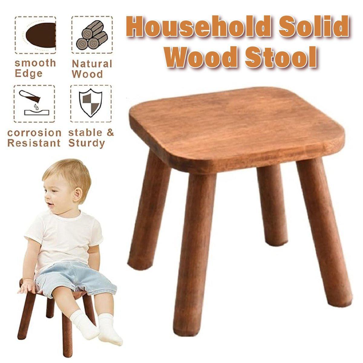 V528-STOOL-241561-202509291545-00 Wooden Short Stool Living Room Shoe Changing Stool Home Furniture Seat - Image 1