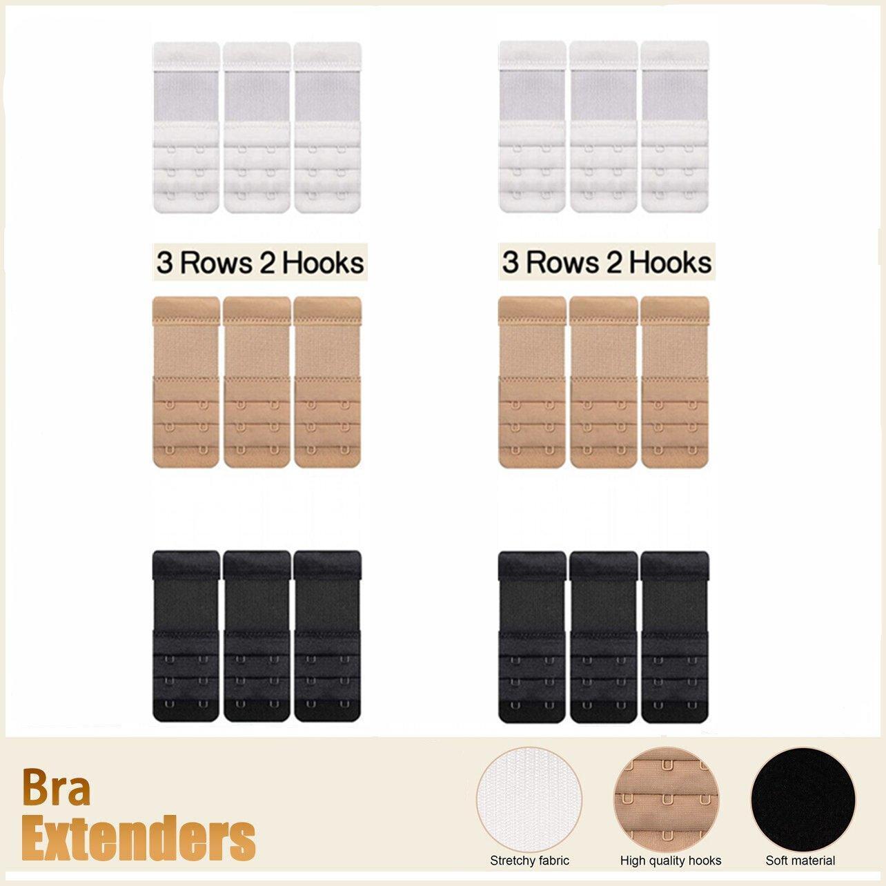 V528-STYLE-2HOOKS-COLOUR-WHITE47188-202509302254-00 Maternity Strap Clip On Bra Extender Extension 2 Hooks Ladies Plus Size - White - Image 1