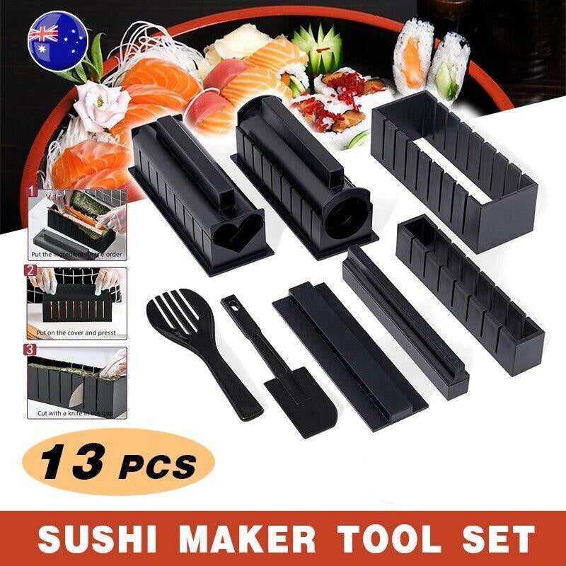 V528-SUSHIMOLD-13PCS-227644-202509250920-00 13Pcs Diy Sushi Maker Making Kit Rice Roller Mold Set For Beginners Kitchen Tool - Image 1