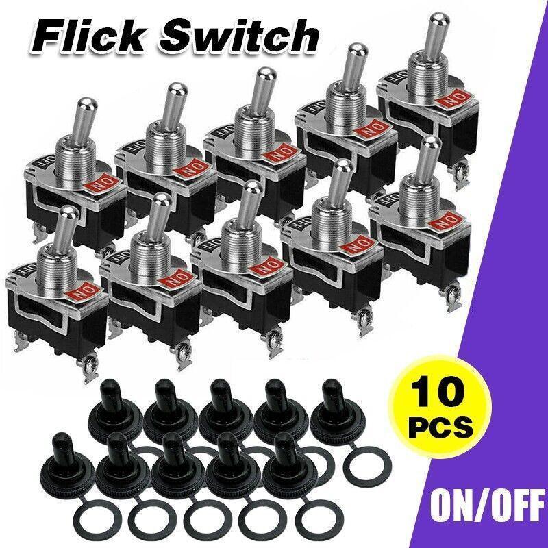 V528-SWITCHWATERPROOF-10PCS-765098-202509291655-00 10PCS 12V Waterproof Toggle Switch SPST On Off for Car Dash Control Panel - Image 1