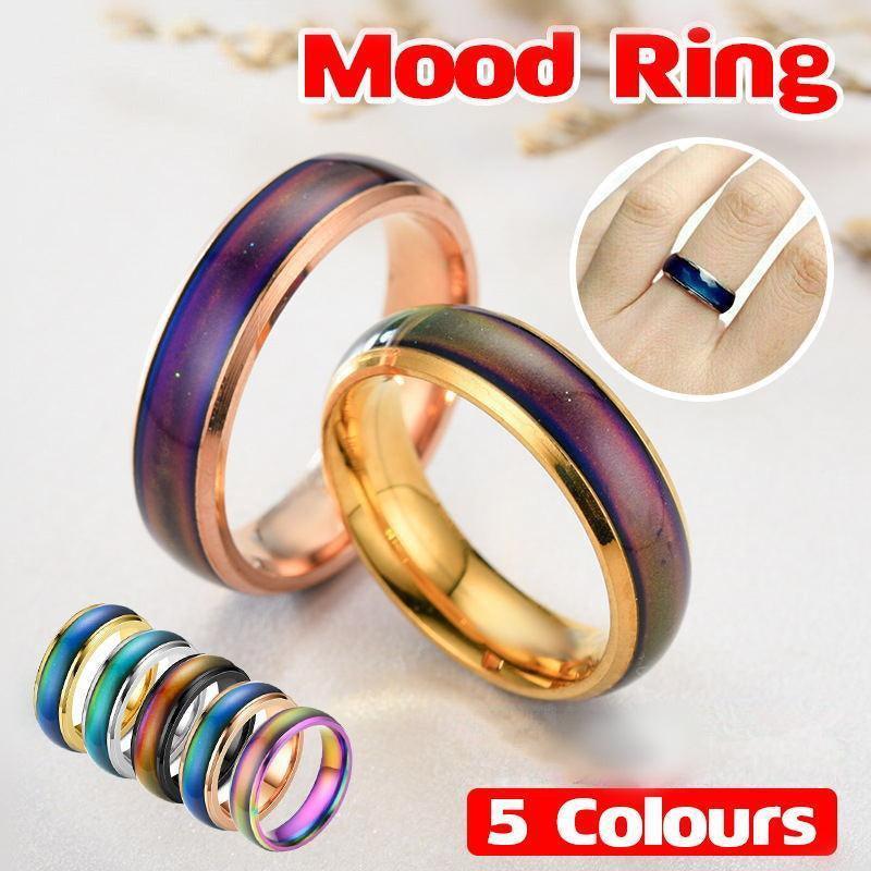 V528-TEMPERATURERINGS-SILVER-12-513922-202509301136-00 Mood Colour Changing Temperature Ring for Emotional Expression US Size 12 - Silver - Image 1