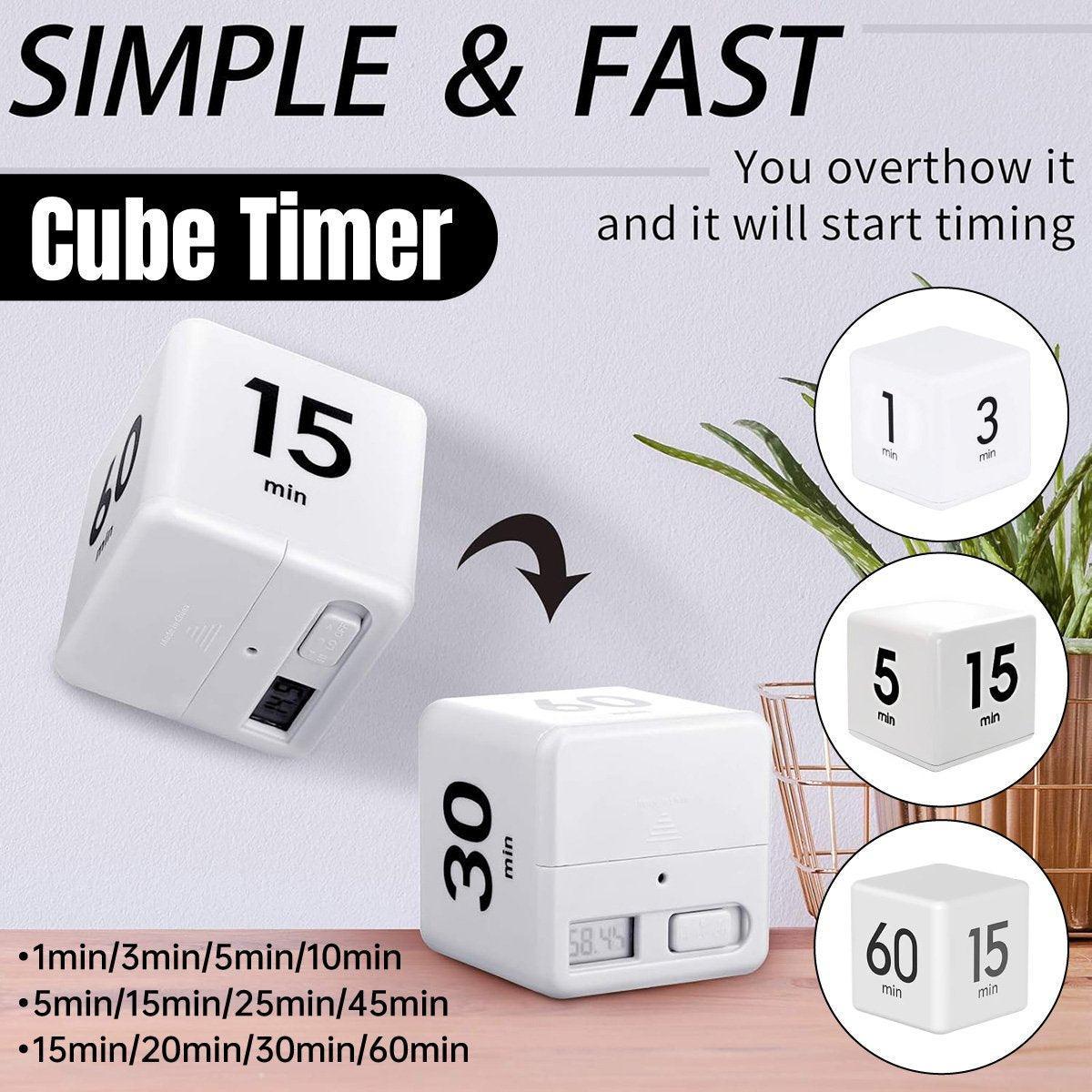 V528-TIMER-15-20-30-60-454605-202509301727-00 Cubic Timer for Students Time Management Study Exercise Reminder Tool Adjustable - 15-20-30-60 - Image 1