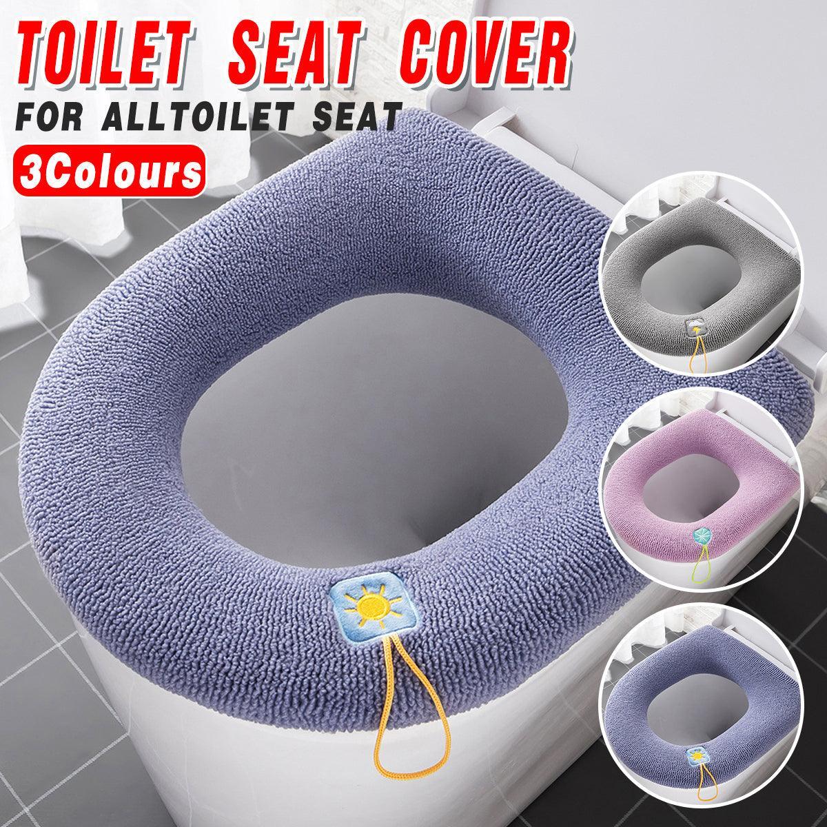 V528-TOILETSEAT-BLUE-747083-202510010945-00 Soft Toilet Seat Bathroom Washable Warmer Cushion Mat Cover Pad Hook New Lid Au - Blue - Image 1