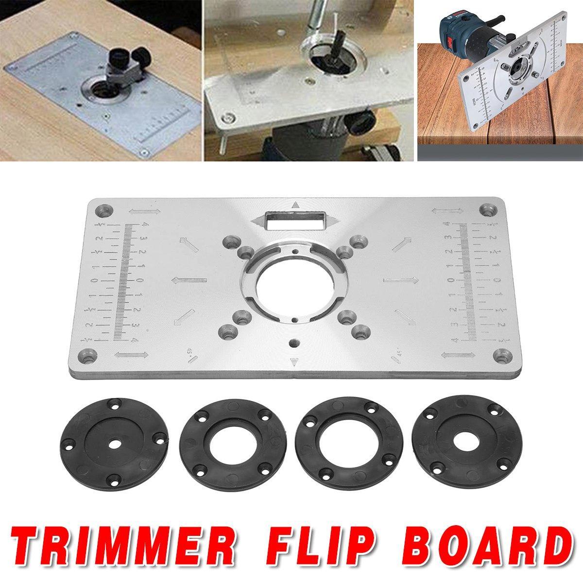 V528-TRIMMING-MACHINE-BLACK-451722-202509291854-00 Woodworking Tools Router Table Flip Board Insert Plate for Trimming Machine Use - Image 1