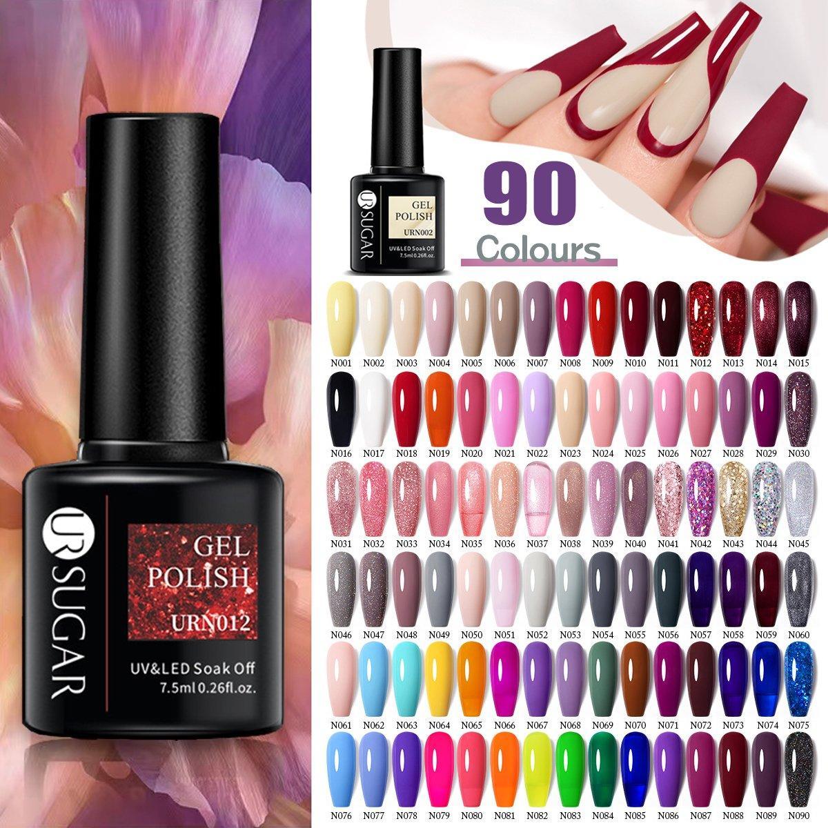 V528-URGELPOLISH-N077-969137-202510010127-00 Color Glitter Nail Gel Polish UV LED Varnish Soak Off Manicure Top & Base Coat - UR-77 - Image 1