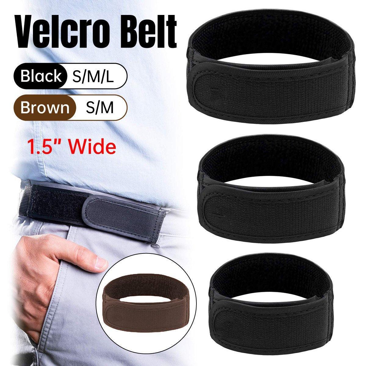V528-VELCRO-BELT-BROWN-M-888670-202510011209-00 Adjustable Elastic Nylon Belt No Buckle Velcro Leisure Convenient Waistband - Brown-M - Image 1
