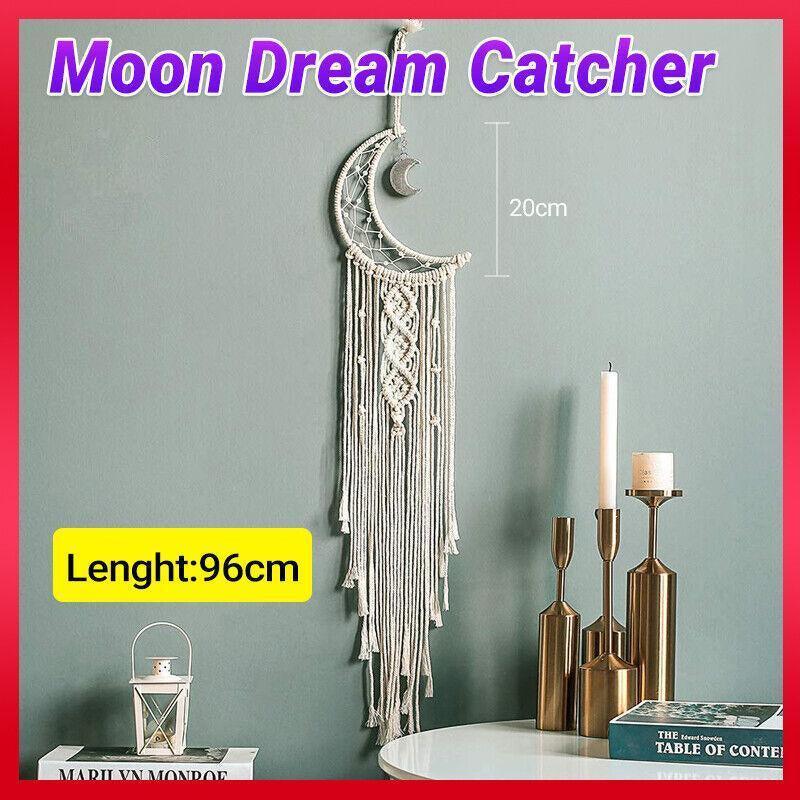 V528-WALLHANGING-238294-202509251325-00 Wall Hanging Tapestry Macrame Moon Dream Catcher Handmade Bedroom Home Decor - Image 1