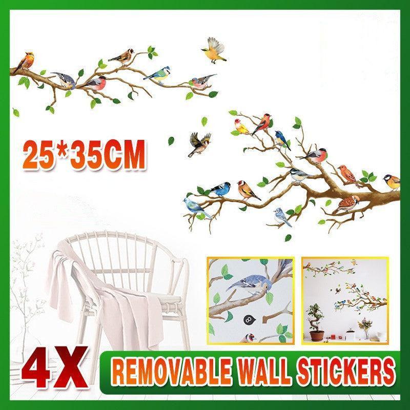 V528-WALLSTICKERS-542018-202509251035-00 130x65cm Removable Wall Stickers Birds On Tree Branch Wall Decor Decal Home - Image 1