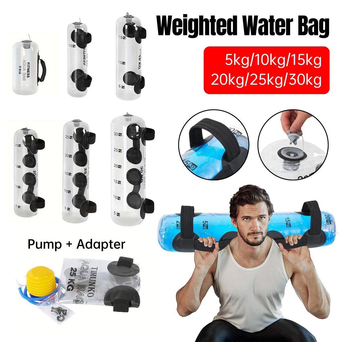 V528-WEIGHTED-WATER-BAG-5KG-536146-202509301546-00 Adjustable Inflatable Water Weight Bag for Fitness Squat Strength Training Bag - 5kg - Image 1