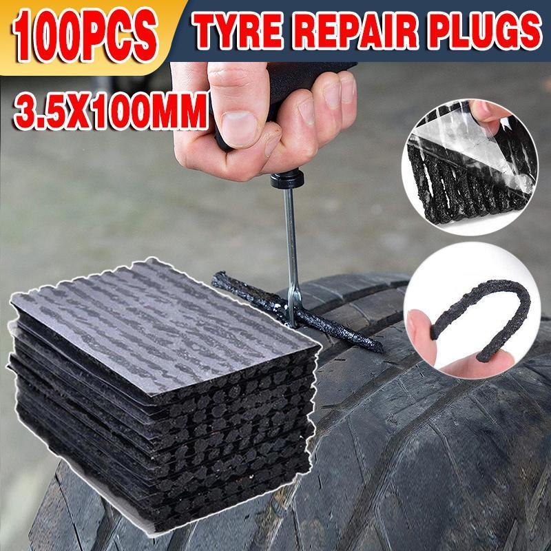 V528-XJ00556-100PCS-137965-202509291436-00 100x Tyre Repair Plugs Car Tire Puncture Recovery Tyre Tubeless Seal Plugs Strip - Image 1